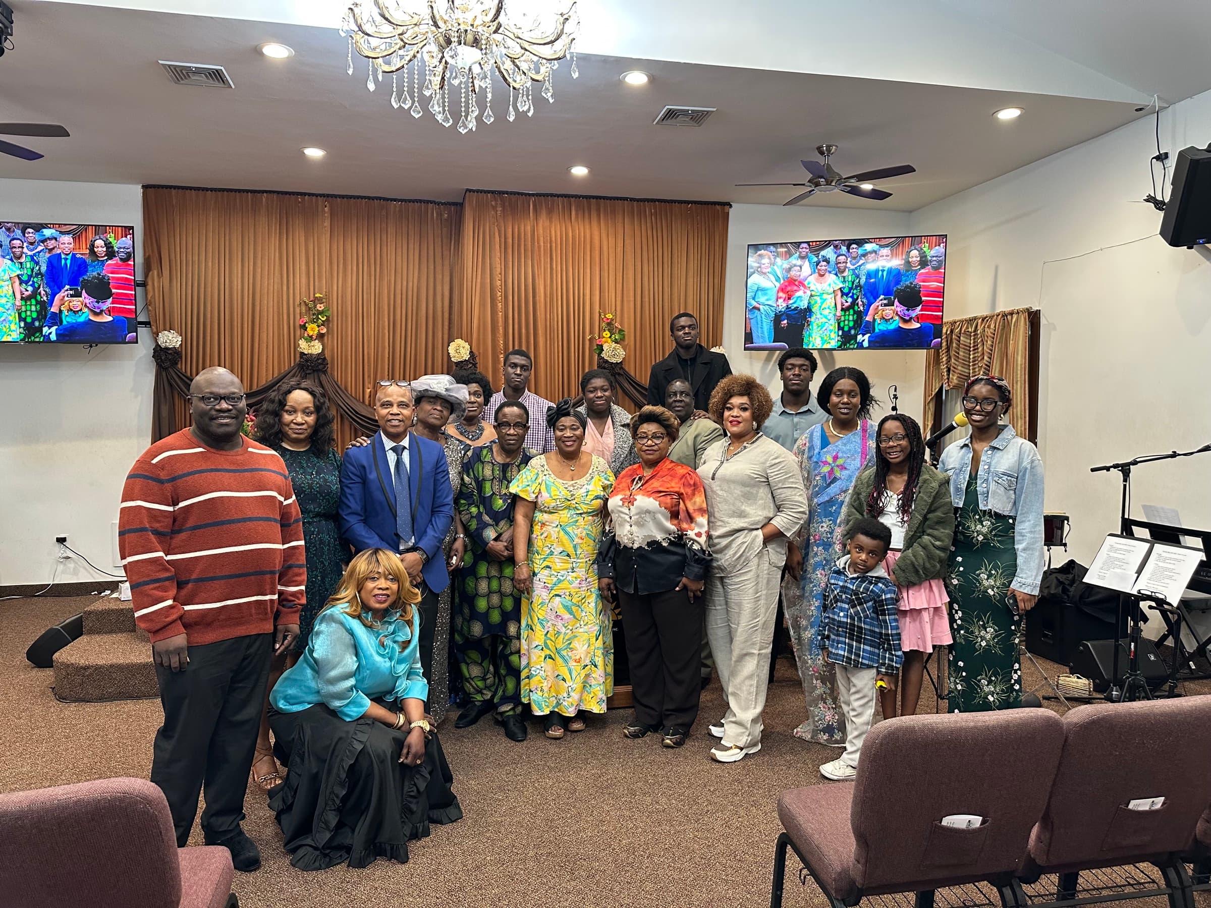 Adonai Outreach Ministry congregation gathered together